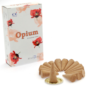 12x Stamford Premium Rökelsekoner - Opium