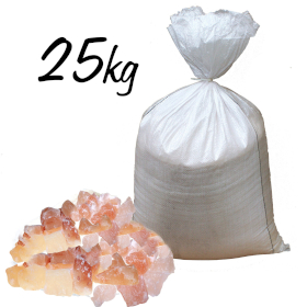 Rosa Himalaya Badsalt Mellanstora Kristallbitar - 25kg