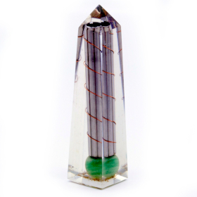 Orgonit Obelisk 110x30mm - Grön Aventurin