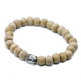 12x Armband med Doftande Sandelpärlor & Buddha