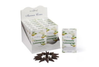 12x Stamford Premium Rökelsekoner - Citronella & Citrongräs