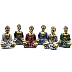 6x Mini-Buddha Guld (Blandade Färger)