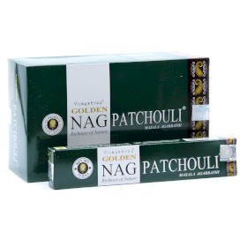 12x 15g Golden Nag - Patchouli Rökelse