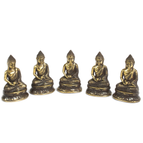 5x Sittande och Mediterande Mini-Buddha