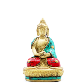 Buddhafigur i Mässing - Amitabha - 9.5 cm