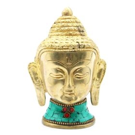 Buddhafigur i Mässing - Litet Huvud - 5 cm