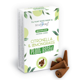 6x Växtbaserade Tillbakaflöde Rökelsekoner - Citronella & Citrongräs