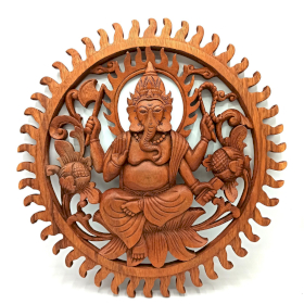 Ganesh Träpanel - 40cm