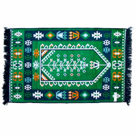 Kilim Matta 125x80cm - Grön