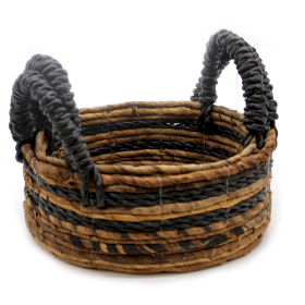 Korg av Bananblad & Hitam Raffia - Set med 2