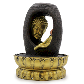 Bordsfontän - 30cm - Gyllene Buddha & Vitarka Mudra