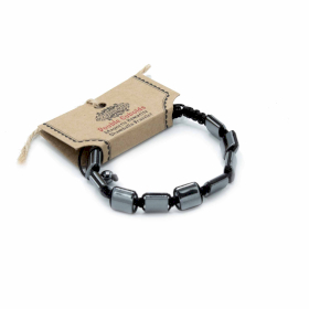 3x Magnetisk Shamballa Armband av Hematit -  Dubbla Rätblock