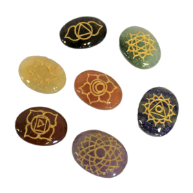 Chakra Set - Stora Stenar (Ovala)