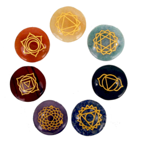 Chakra Set - Små Stenar (Runda)