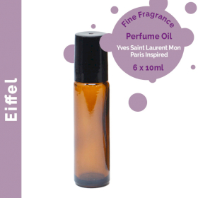 6x Eiffel Parfymerade Roll-On Oljor 10ml - Utan Etikett