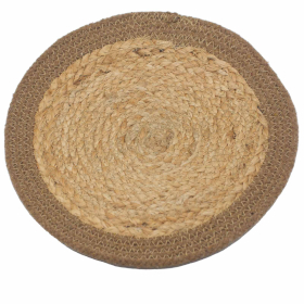 4x Naturligt Tallriksunderlägg - Jute & Bomull 30cm - Naturlig