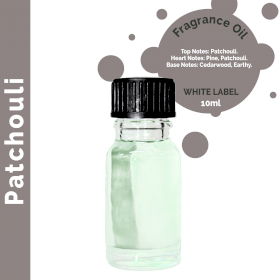 10x 10 ml Patchouli Doftolja - Utan Etikett