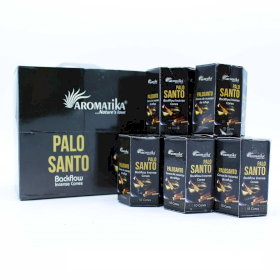 12x Aromatika Masala Tillbakaflöde Rökelsekoner - Palo Santo