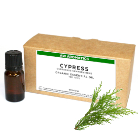 10x Cypress Ekologisk Eterisk Olja 10ml - Utan Etikett