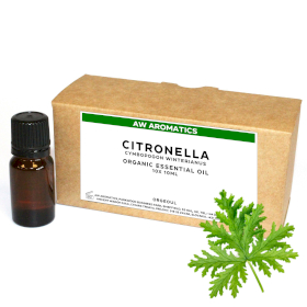 10x Citronella Ekologisk Eterisk Olja 10ml - Utan Etikett