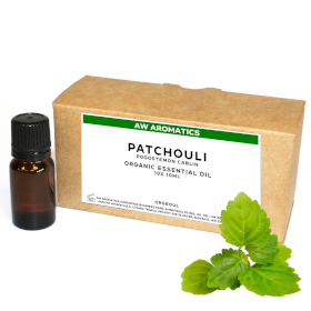 10x Patchouli Ekologisk Eterisk Olja 10ml - Utan Etikett