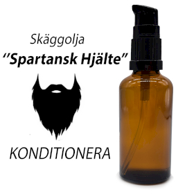 10x 50ml Skäggoljor - Spartansk Hjälte - Utan Etikett