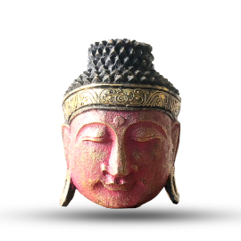 Dekorativ Buddhahuvud - 25cm - Rött Skimmer