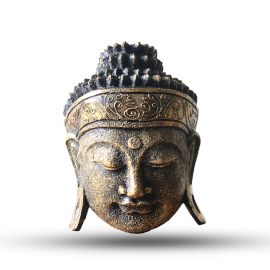 Dekorativ Buddhahuvud - 25cm - Guldskimmer