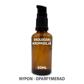 10x Ekologisk Kroppsolja 50ml - Nypon (Oparfymerad) - Utan Etikett