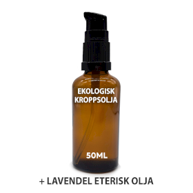 10x Ekologisk Kroppsolja 50ml - Lavendel - Utan Etikett