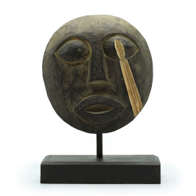 Timor Tribal Dekorativ Mask - Antik 27x20 cm